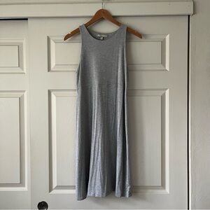 Athleta Santorini Dress Womens Medium Gray Sleeveless High Neck Stretch Comfy